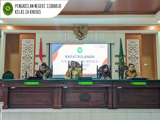 RAPAT BULANAN PERIODE MARET 2023 PENGADILAN NEGERI SIDOARJO